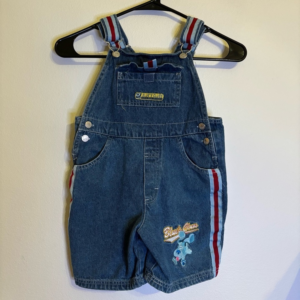 Vintage 2001 Blue’s Clues Denim Shortalls Kids 4T